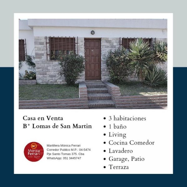 Casa en Venta en Lomas de San Martin Cordoba, Córdoba