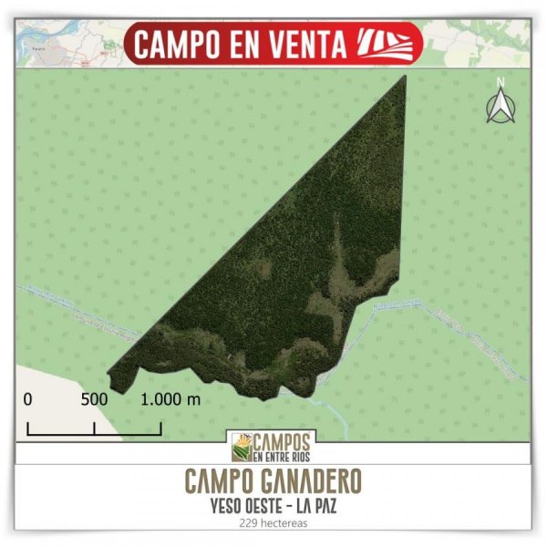 Campo en Venta en  La Paz, Entre Rios