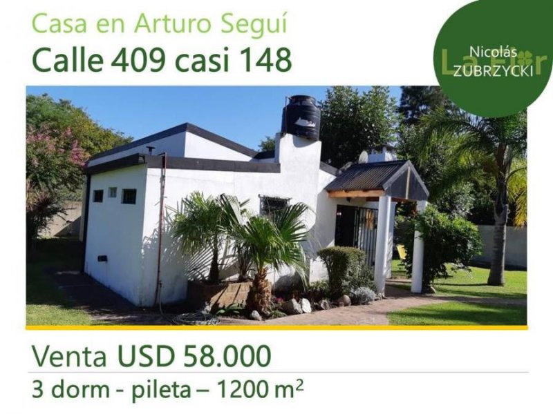 Casa en Venta en  arturo seguí, Buenos Aires