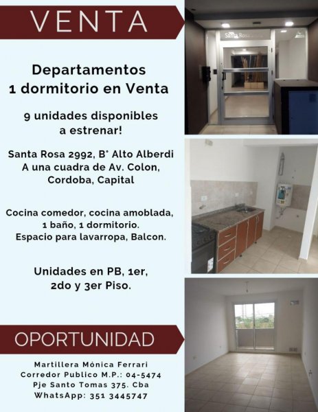 Departamento en Venta en Alto Alberdi Cordoba, Córdoba