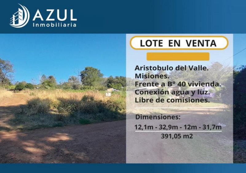 Terreno en Venta en  Aristobulo del Valle, Misiones