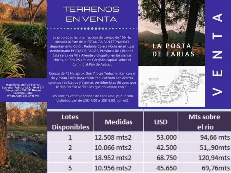 Terreno en Venta en  Cosquin, Córdoba